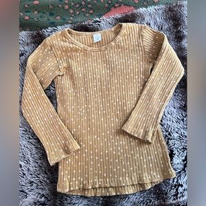 Kate Quinn || Honey Dot Stretch Ribbed Longsleeve Tee